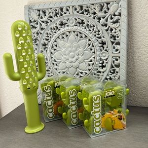 cactus taco holders and cheese grater in kiwi green